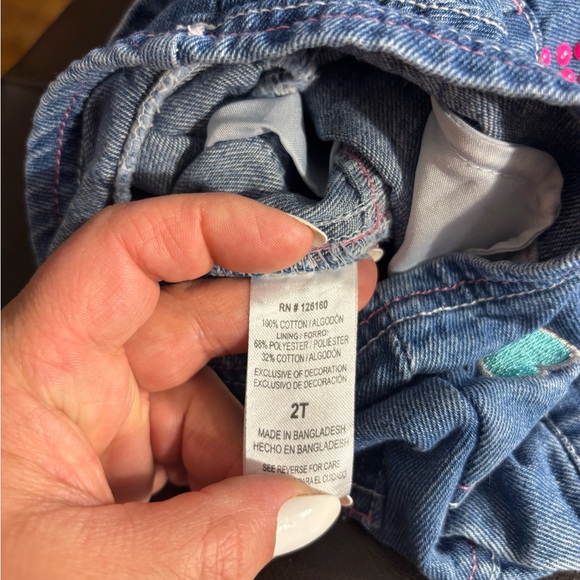 Kids Denim Overalls with Rainbow Design | 2T - Picture 9 of 9